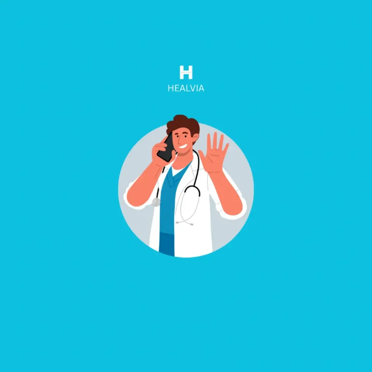 Doctor talking on the phone, symbolizing telemedicine and online healthcare marketing.